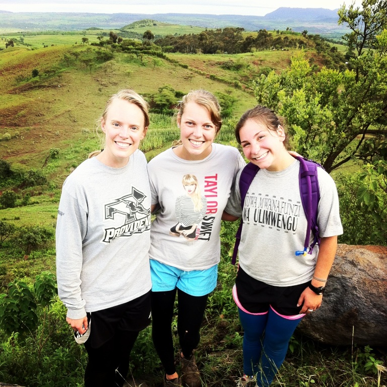 L-R: Myself, Brenna, Megan On top of Moyo Hill, with Lake Manyara in the background